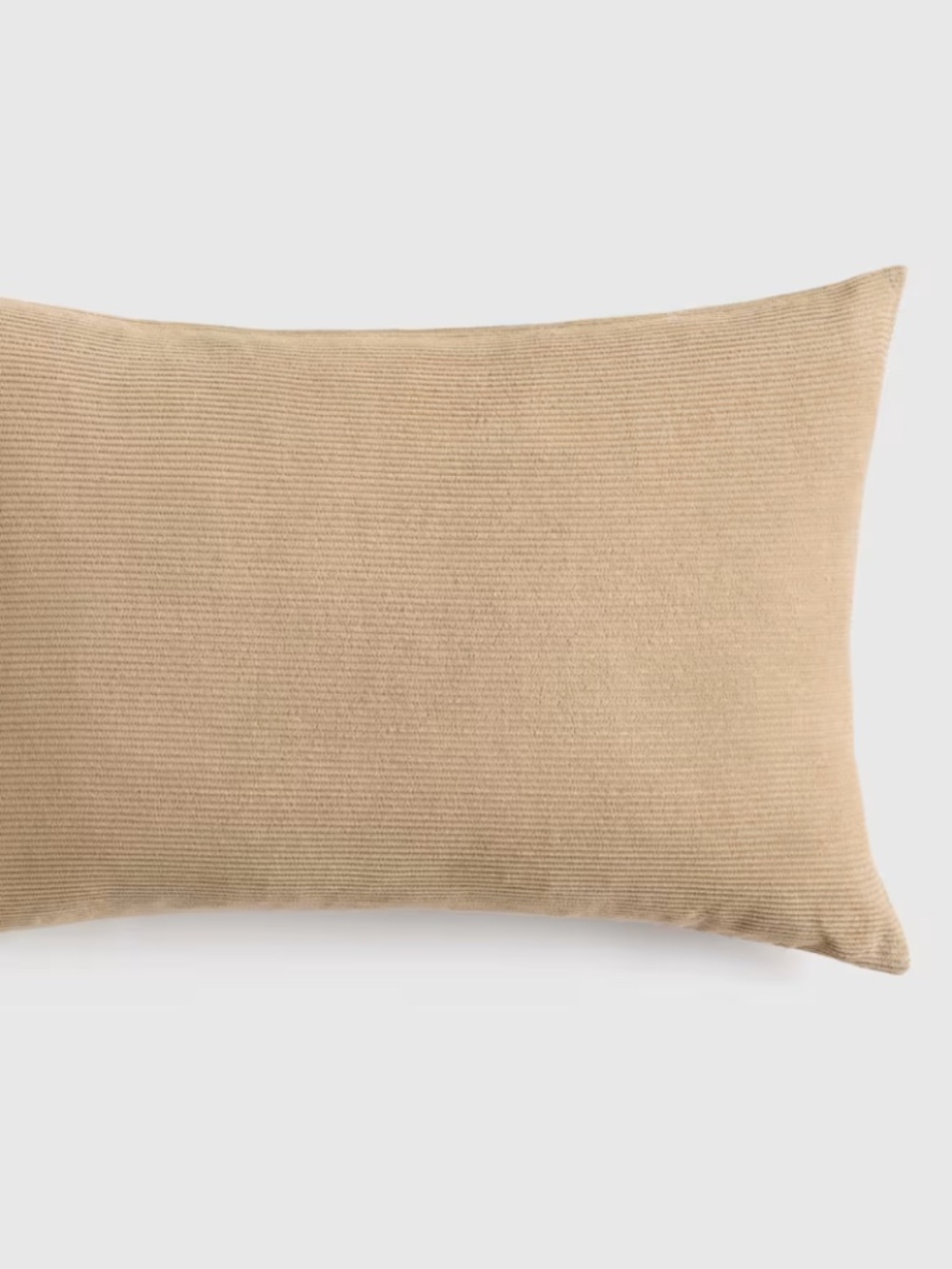Corduroy Cotton Velvet Pillow Cover Taupe 12 x 20